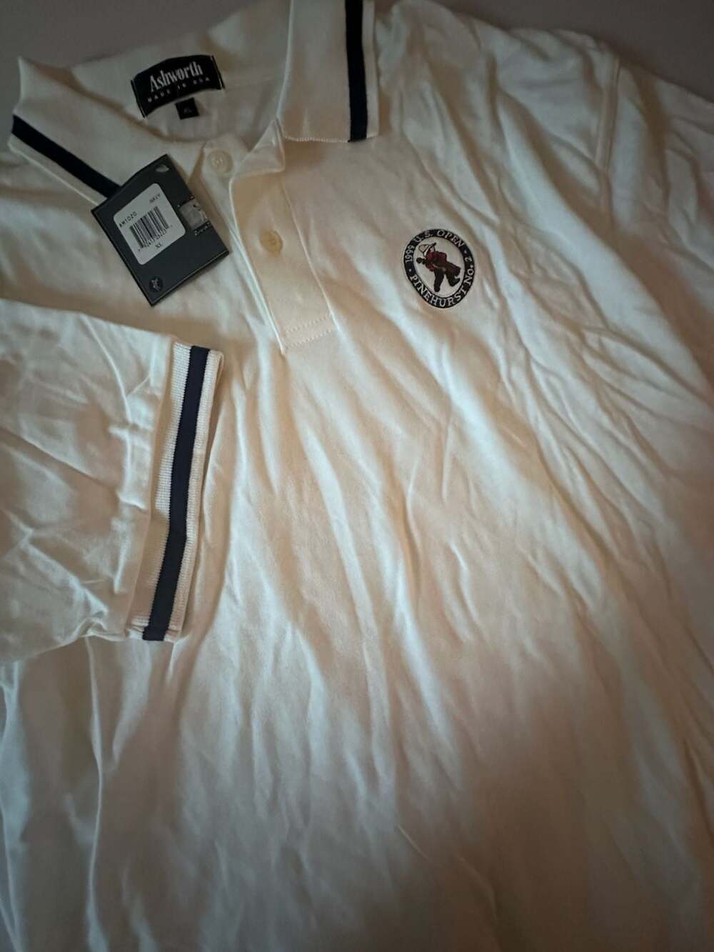 Ashworth XL 1999 U.S. Open Pinehurst No. 2 Golf Polo Shirt Ivory